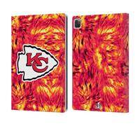 Head Case Designs Officially Licensed NFL Kansas City Chiefs Tie Dye 2024 Super Bowl LVIII Champions Leather Wallet Case Compatible With Apple iPad Pro 12.9 2020/2021/2022
