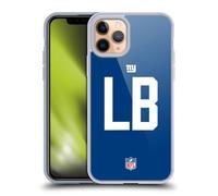 Head Case Designs Officially Licensed NFL LB Royal New York Giants Positions & Logo Gel Case [Military Grade Protection] Compatible with Apple iPhone 11 Pro and Compatible with MagSafe