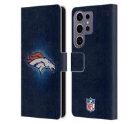 Head Case Designs Officially Licensed NFL LED Denver Broncos Artwork Leather Wallet Case Compatible with Samsung Galaxy S25 Ultra