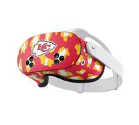 Head Case Designs Officially Licensed NFL Leopard Kansas City Chiefs Vinyl Sticker Skin Decal Cover Compatible With Meta Quest 3S