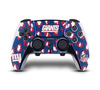 Head Case Designs Officially Licensed NFL Leopard New York Giants Vinyl Sticker Gaming Skin Decal Cover Compatible With Sony PlayStation 5 PS5 DualSense Edge Controller