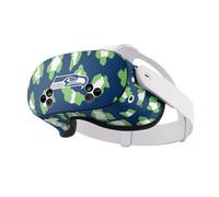 Head Case Designs Officially Licensed NFL Leopard Seattle Seahawks Vinyl Sticker Skin Decal Cover Compatible With Meta Quest 3S