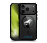 Head Case Designs Officially Licensed NFL Logo Philadelphia Eagles Black Shockproof Bumper Case [Military Grade Protection] Compatible with Apple iPhone 17 Pro and Compatible with MagSafe