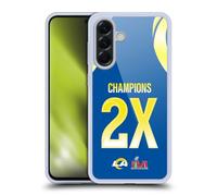 Head Case Designs Officially Licensed NFL Los Angeles Rams Jersey 2022 Super Bowl LVI Champions Gel Case [Military Grade Protection] Compatible With Samsung Galaxy A56 5G