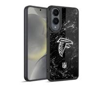 Head Case Designs Officially Licensed NFL Marble Atlanta Falcons Artwork Gel Armour Case [Military Grade Protection] Compatible With Samsung Galaxy S25 Edge