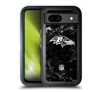Head Case Designs Officially Licensed NFL Marble Baltimore Ravens Artwork Ultra-Armoured Shockproof Case Compatible With Google Pixel 8a