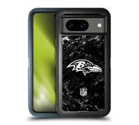 Head Case Designs Officially Licensed NFL Marble Baltimore Ravens Artwork Ultra-Armoured Shockproof Case Compatible With Google Pixel 8