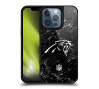 Head Case Designs Officially Licensed NFL Marble Carolina Panthers Artwork Gel Armour Case [Military Grade Drop Protection] Compatible With Apple iPhone 13 Pro