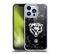 Head Case Designs Officially Licensed NFL Marble Chicago Bears Artwork Gel Case [Military Grade Protection] Compatible with Apple iPhone 13 Pro and Compatible with MagSafe