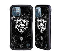 Head Case Designs Officially Licensed NFL Marble Chicago Bears Artwork Hybrid Case Compatible With Apple iPhone 13