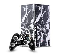 Head Case Designs Officially Licensed NFL Marble Dallas Cowboys Game Console Wrap and Game Controller Skin Bundle Compatible With Xbox Series X