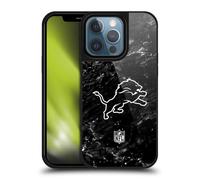 Head Case Designs Officially Licensed NFL Marble Detroit Lions Artwork Gel Armour Case [Military Grade Drop Protection] Compatible With Apple iPhone 13 Pro