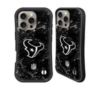 Head Case Designs Officially Licensed NFL Marble Houston Texans Artwork Hybrid Case Compatible With Apple iPhone 16 Pro