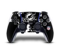 Head Case Designs Officially Licensed NFL Marble Miami Dolphins Vinyl Sticker Gaming Skin Decal Cover Compatible With Sony PlayStation 5 PS5 DualSense Edge Controller