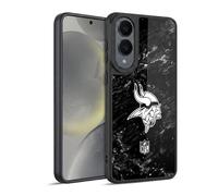 Head Case Designs Officially Licensed NFL Marble Minnesota Vikings Artwork Gel Armour Case [Military Grade Protection] Compatible With Samsung Galaxy S25 Edge
