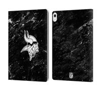 Head Case Designs Officially Licensed NFL Marble Minnesota Vikings Artwork Leather Wallet Case Compatible With Apple iPad Air 13 2024/2025
