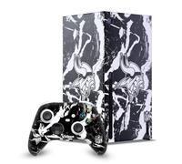 Head Case Designs Officially Licensed NFL Marble Minnesota Vikings Game Console Wrap and Game Controller Skin Bundle Compatible With Xbox Series X