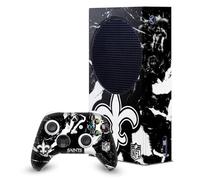 Head Case Designs Officially Licensed NFL Marble New Orleans Saints Game Console Wrap and Game Controller Skin Bundle Compatible With Xbox Series S Console & Controller Bundle