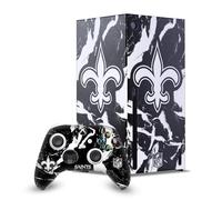 Head Case Designs Officially Licensed NFL Marble New Orleans Saints Game Console Wrap and Game Controller Skin Bundle Compatible With Xbox Series X
