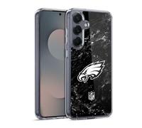 Head Case Designs Officially Licensed NFL Marble Philadelphia Eagles Artwork Gel Case [Military Grade Protection] Compatible with Samsung Galaxy S25 and Compatible with MagSafe