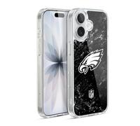 Head Case Designs Officially Licensed NFL Marble Philadelphia Eagles Artwork Gel Case [Military Grade Protection] Compatible with Apple iPhone 17 and Compatible with MagSafe