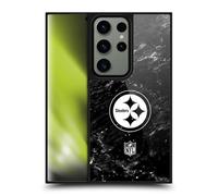 Head Case Designs Officially Licensed NFL Marble Pittsburgh Steelers Artwork Gel Armour Case [Military Grade Protection] Compatible With Samsung Galaxy S24 Ultra 5G