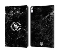 Head Case Designs Officially Licensed NFL Marble San Francisco 49ers Artwork Leather Wallet Case Compatible With Apple iPad Air 13 2024/2025
