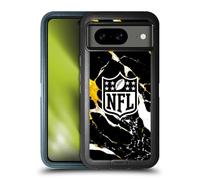 Head Case Designs Officially Licensed NFL Marble Shield Ultra-Armoured Shockproof Case [Military Grade Protection] Compatible With Google Pixel 8