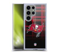 Head Case Designs Officially Licensed NFL Ombre Black Plaid Tampa Bay Buccaneers Art Gel Case [Military Grade Protection] Compatible with Samsung Galaxy S24 Ultra 5G and Compatible with MagSafe