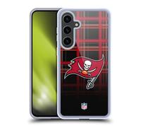 Head Case Designs Officially Licensed NFL Ombre Black Plaid Tampa Bay Buccaneers Art Gel Case [Military Grade Protection] Compatible With Samsung Galaxy S24+ 5G