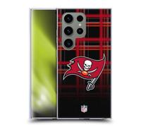 Head Case Designs Officially Licensed NFL Ombre Black Plaid Tampa Bay Buccaneers Art Gel Case [Military Grade Protection] Compatible With Samsung Galaxy S24 Ultra 5G