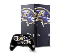 Head Case Designs Officially Licensed NFL Oversize Baltimore Ravens Game Console Wrap and Game Controller Skin Bundle Compatible With Xbox Series X