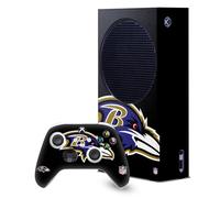 Head Case Designs Officially Licensed NFL Oversize Baltimore Ravens Game Console Wrap and Game Controller Skin Bundle Compatible With Xbox Series S Console & Controller Bundle