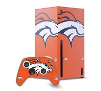 Head Case Designs Officially Licensed NFL Oversize Denver Broncos Game Console Wrap and Game Controller Skin Bundle Compatible With Xbox Series X