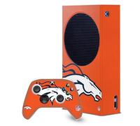 Head Case Designs Officially Licensed NFL Oversize Denver Broncos Game Console Wrap and Game Controller Skin Bundle Compatible With Xbox Series S