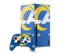 Head Case Designs Officially Licensed NFL Oversize Los Angeles Rams Game Console Wrap and Game Controller Skin Bundle Compatible With Xbox Series X
