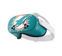 Head Case Designs Officially Licensed NFL Oversize Miami Dolphins Vinyl Sticker Skin Decal Cover Compatible With Meta Quest 3S