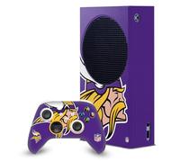 Head Case Designs Officially Licensed NFL Oversize Minnesota Vikings Game Console Wrap and Game Controller Skin Bundle Compatible With Xbox Series S Console & Controller Bundle