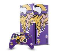 Head Case Designs Officially Licensed NFL Oversize Minnesota Vikings Game Console Wrap and Game Controller Skin Bundle Compatible With Xbox Series X