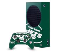 Head Case Designs Officially Licensed NFL Oversize New York Jets Game Console Wrap and Game Controller Skin Bundle Compatible With Xbox Series S Console & Controller Bundle