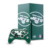 Head Case Designs Officially Licensed NFL Oversize New York Jets Game Console Wrap and Game Controller Skin Bundle Compatible With Xbox Series X