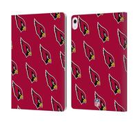 Head Case Designs Officially Licensed NFL Patterns Arizona Cardinals Artwork Leather Wallet Case Compatible With Apple iPad Air 13 2024/2025