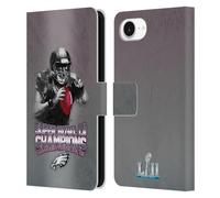 Head Case Designs Officially Licensed NFL Philadelphia Eagles 2 2018 Super Bowl Lii Champions Leather Wallet Case Compatible With Apple iPhone 16e
