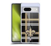 Head Case Designs Officially Licensed NFL Plaid New Orleans Saints Art Gel Case [Military Grade Protection] Compatible With Google Pixel 7