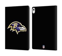 Head Case Designs Officially Licensed NFL Plain Baltimore Ravens Logo Leather Wallet Case Compatible With Apple iPad Air 13 2024/2025