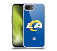Head Case Designs Officially Licensed NFL Plain Los Angeles Rams Logo Gel Case [Military Grade Protection] Compatible with Apple iPhone 16e and Compatible with MagSafe