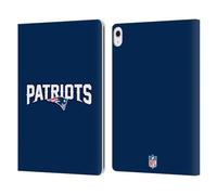 Head Case Designs Officially Licensed NFL Plain New England Patriots Logo Leather Wallet Case Compatible With Apple iPad Air 13 2024/2025