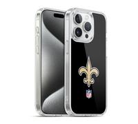 Head Case Designs Officially Licensed NFL Plain New Orleans Saints Logo Gel Case [Military Grade Protection] Compatible with Apple iPhone 15 Pro and Compatible with MagSafe