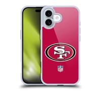 Head Case Designs Officially Licensed NFL Plain San Francisco 49Ers Logo Gel Case [Military Grade Protection] Compatible With Apple iPhone 16