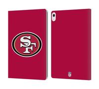 Head Case Designs Officially Licensed NFL Plain San Francisco 49Ers Logo Leather Wallet Case Compatible With Apple iPad Air 13 2024/2025